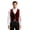 Red, variant on Men's Velvet Victorian Prince Waistcoat Sleeveless Gold Trim Double Breasted Suits Vest Formal Tailcoat Jacket Red L