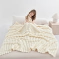 thumbnail image 2 of [Luxury Faux Fur Blanket] Soft & Warm Luxury Faux Rabbit Fur Blanket | Solid Color Simple Style - Multipurpose for Sofa, Bed, Office, Travel - Comfortable Gift, 2 of 10