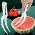 thumbnail image 5 of geerera 3-in-1 Stainless Steel Watermelon Slicer, Pineapple & Fruit Cutter Tool, Kitchen Gadget for Summer Fruits, 5 of 9
