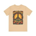 thumbnail image 2 of Retro Peace Symbol Graphic Tee Unisex Soft Cotton Shirt, 2 of 12