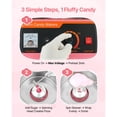 thumbnail image 3 of KFFKFF Commercial Cotton Candy Machine, 1000W Electric Floss Maker with 15-inch Stainless Steel Bowl and Sugar Scoop, Suitable for Hard Candy, Perfect for Home, Kids' Birthdays, and Family Gatherings, 3 of 9