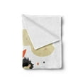thumbnail image 2 of Autumn Soft Flannel Fleece Throw Blanket, Fox and Hedgehog Animal Couple Walking with an Umbrella Falling September Leaves, Cozy Plush for Indoor and Outdoor Use, 50" x 60", Multicolor, by Ambesonne, 2 of 5