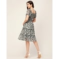 thumbnail image 2 of Moomaya Womens Printed Smocked Dress Knee Length Summer Dress, 2 of 8