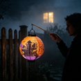 thumbnail image 3 of Cififendec Halloween Paper Lanterns, Light Up Hanging Themed Paper Lantern Props for Night Party Decor and Porch Hanging Ornament, 9.84"×7.87", 3 of 7