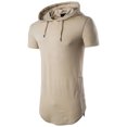 thumbnail image 1 of Hombres Sólido Manga Larga Casual Con Capucha Doble Lado Cremallera Camiseta Manga Corta Recta Moda Personalidad Top Pompotops  oipoqjl52083, 1 of 3