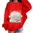 thumbnail image 2 of Likimi Child Toddler Girls Sweatshirts Animal Print Crew Neck Sweatshirt For Girls Long Sleeve Everyday Wear Fashion Pullover Size 5-6 Years, 2 of 4