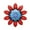 C, variant on BINGLI Metal Flower Wall Art 3D Metal Daisy Wall Decor Multiple Layer Hanging Flower Rustic Farmhouse Boho Style Decorations for Indoor Outdoor Home Living Room Office Garden, 5.8 Inches