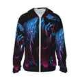 thumbnail image 1 of Fotbe Futuristic Purple Panther Chaqueta con Protección Solar UPF 50+ para Hombre y Mujer, Camisa con Capucha y Bolsillos-Large, 1 of 7