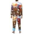 thumbnail image 5 of Bingfone Men'S Pajama Set 2 Piece Loungewear Pjs, Long Sleeve With Pajama Pants-Trip To London, 5 of 9