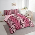 thumbnail image 3 of Castle Fairy Cheetah Print Girl 7-Piece Twin Bedding Sets,Black Pink Bedding Comforter Set,Abstract Gradient Breathable Sheet Sets,Super Cozy Room Decor, 3 of 8