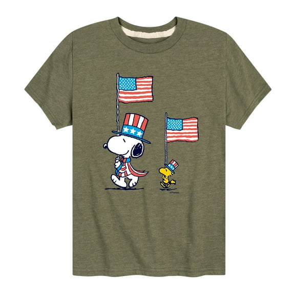 Peanuts - Snoopy Woodstock - Toddler And Youth Short Sleeve Graphic T-Shirt