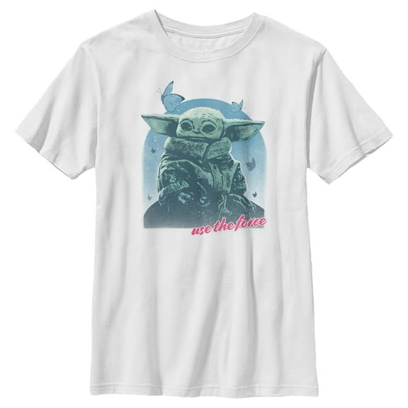 Boy's Star Wars: The Mandalorian The Child Use The Force  Graphic Tee White Medium