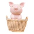 thumbnail image 3 of Pot Desktop Storage Organizer Pig Figurine Animal Statue Container Plant Planter, 3 of 4