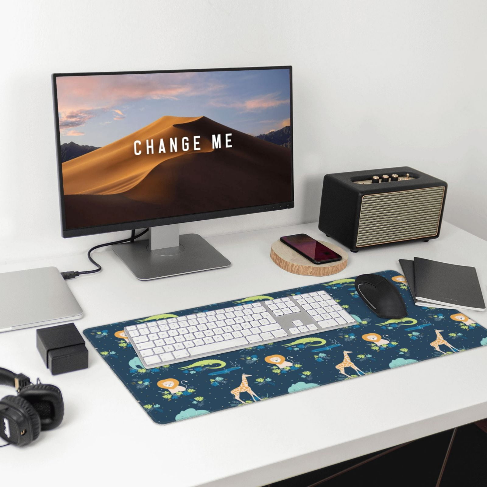 Kdxio Tropical Animals Print Large Gaming Mouse Pad,Non-Slip Base,Water Resist Keyboard Pad for Gamer,Office & Home,29.5 x 15.8 in