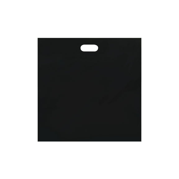 SSWBasics Jumbo Black Plastic Merchandise Bags - Large Merchandise Bags  Low Density  20”W x 5”D x 20”H  Case of 500