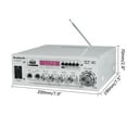 thumbnail image 2 of Novashion Bluetooth 5.0 Power Amplifier, Stereo Radio Amp, Music Player, 2 Mic in 1 for Car / Home Use, White, 2 of 8