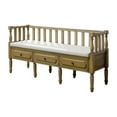 thumbnail image 1 of Bowery Hill Solid Wood Natural Tone Storage Bench Rectangular 60" Unassembled, 1 of 6