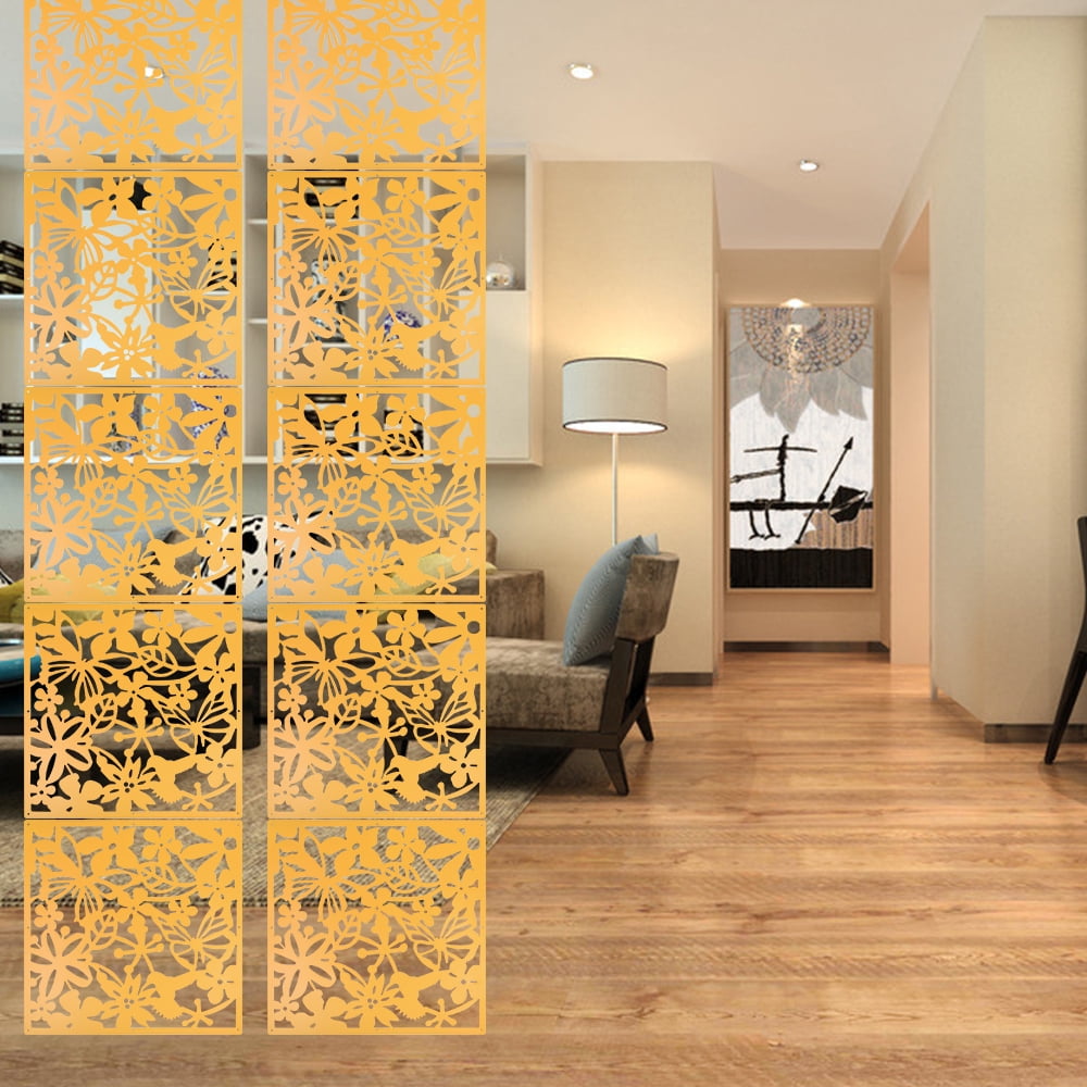 Hanging Room Divider Panel Bird Flower PVC Panel Screen ...