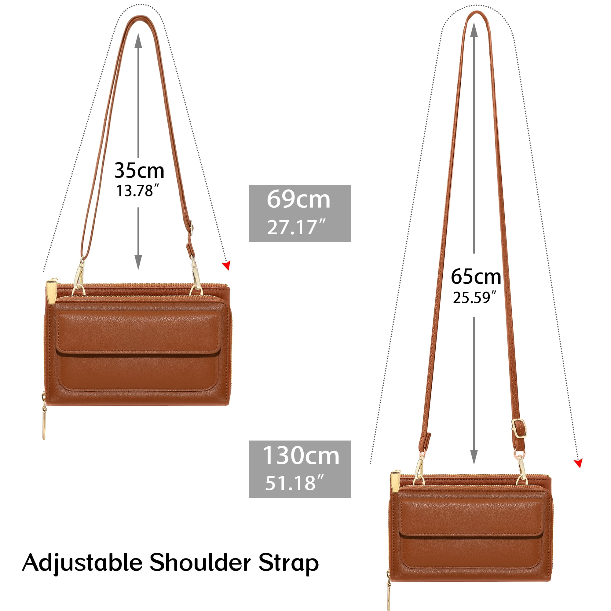 Badiya Small Crossbody Bag for Women Cell Phone Wallet Purse Mini Shoulder Handbags with Card Slots