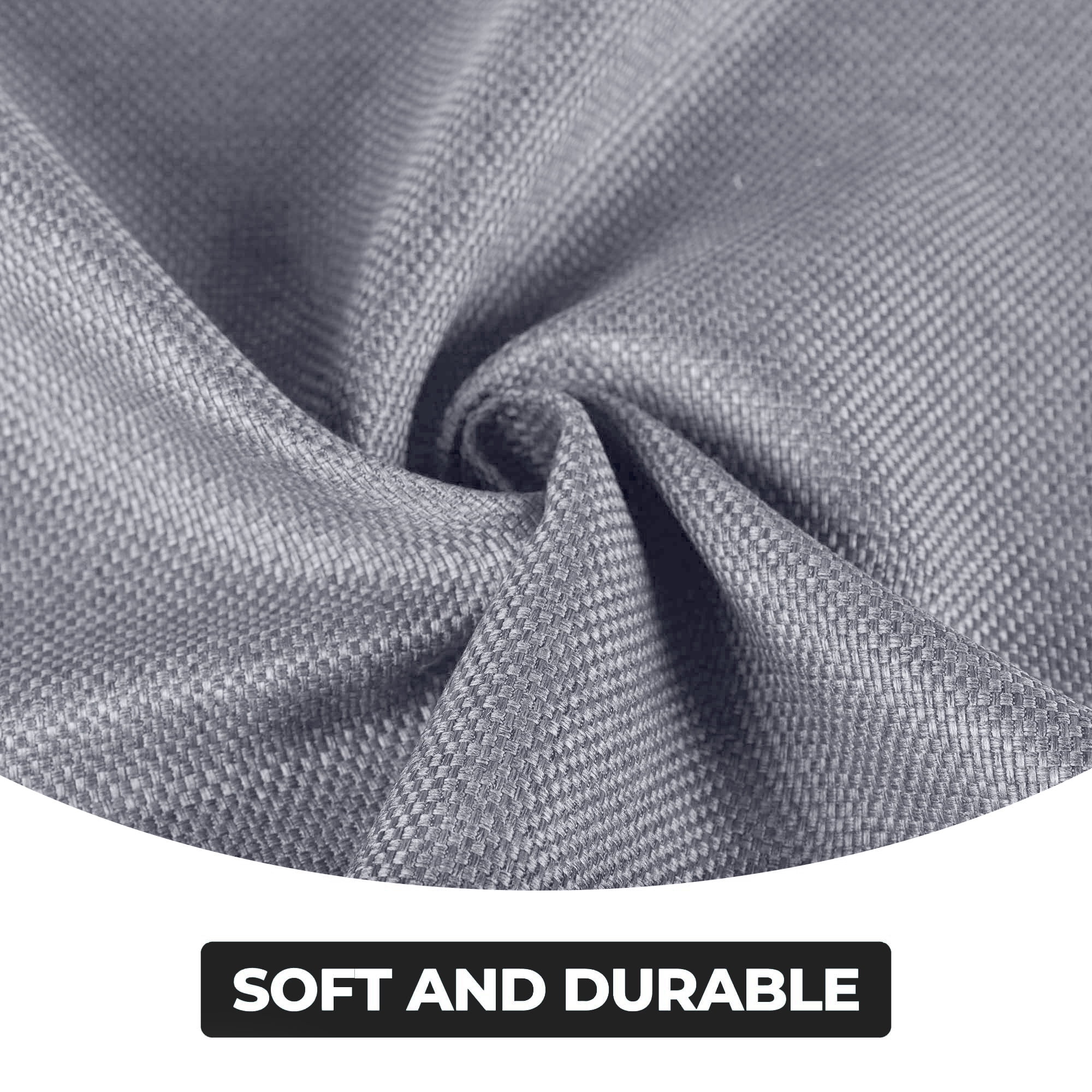 Superior Jaxon Blackout Curtains Set of 2, Grommet Header Curtain Panel Pair, 52"W x 108"L, Silver
