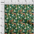 thumbnail image 2 of oneOone Silk Tabby Dark Green Fabric Tropical Fabric For Sewing Printed Craft Fabric By The Yard 42 Inch Wide, 2 of 5