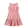 thumbnail image 6 of Kukoosong Women's Sleeveless Round Neck Tank Dress, Ruffle Hem Mini Casual Loose Flowy A-Line Dress, Summer Beach Party Slim Date Dress, 6 of 7