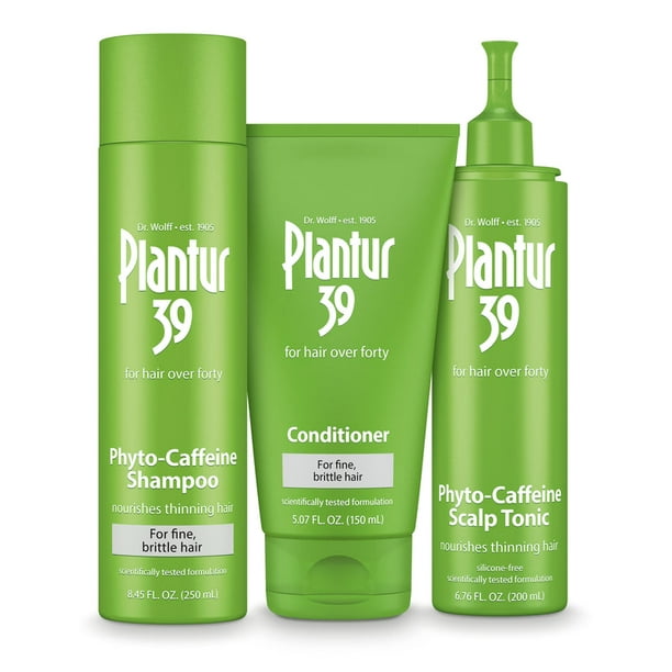 Plantur 39 Phyto Caffeine Women's Made For 3 Step System Shampoo, Conditioner, Tonic for Fine, Natural Hair Growth - Walmart.com