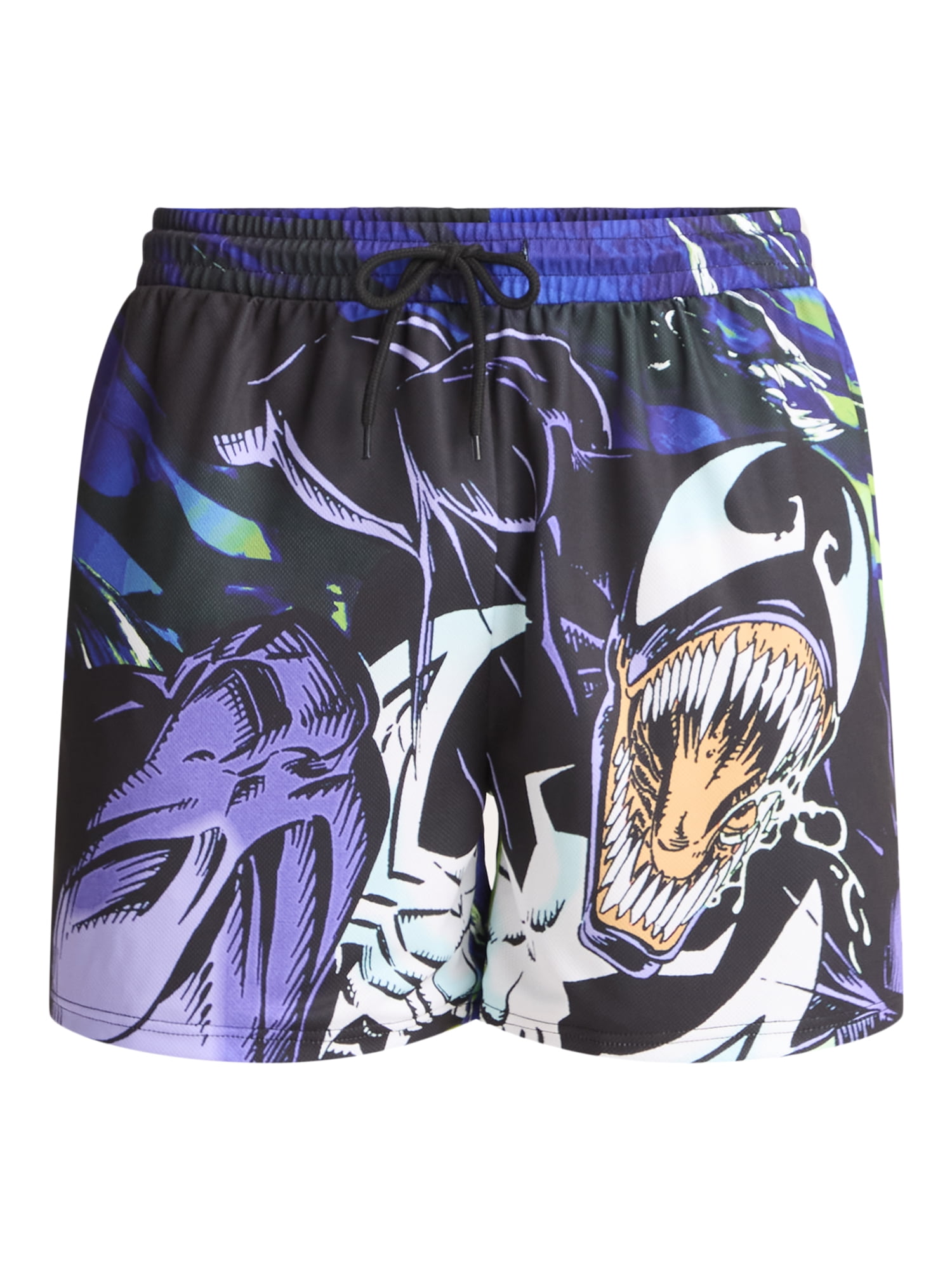 Marvel Venom Men's and Big Men's Graphic Basketball Shorts, Sizes XS-3XL