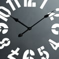 thumbnail image 4 of DecMode 32" x 32" Black Metal Quatrefoil Wall Clock, 4 of 10