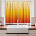 thumbnail image 2 of Ambesonne Abstract Kitchen Curtains, Triangle Mosaic Poly, 55"x39", Red Vermilion Marigold, 2 of 3