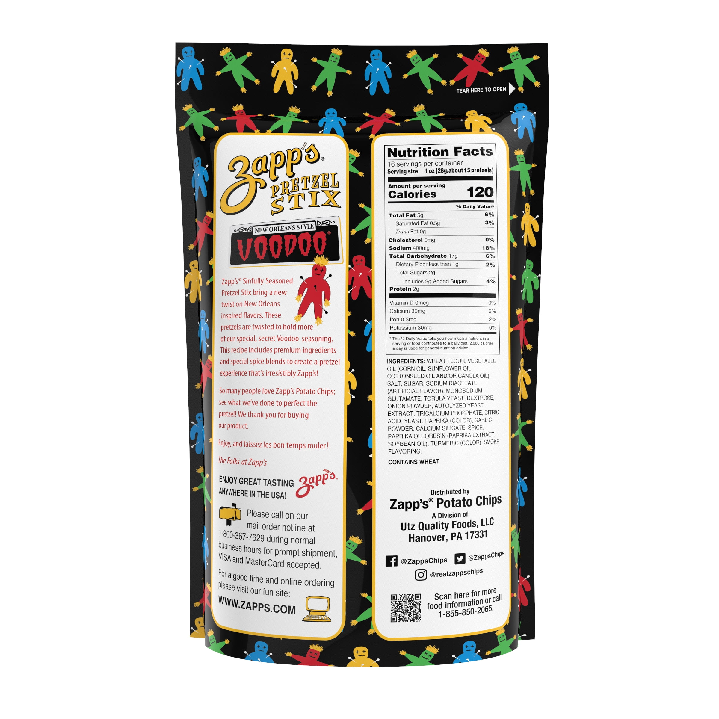 Zapp's Voodoo Flavor Pretzel Stix, 16 oz Bag