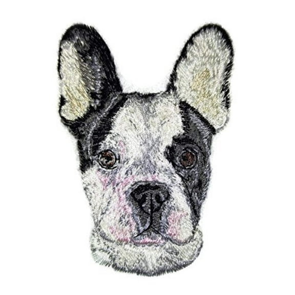 Amazing[ French Bulldog Dog Face] Embroidery Iron On/Sew patch [4" x 2.78"]