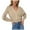 Khaki, variant on Fesfesfes Women Cardigan Women Loose Solid Color Soli V-Neck Lantern Sleeve Button Knit Cardigan Top Sale Items