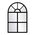 thumbnail image 1 of Siruishop Arched Window Mirror Convenient Entry Mirror for Kitchen Bedroom Living Room Black, 1 of 8