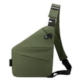 thumbnail image 2 of Bolso bandolera Fernando para hombre mochila de hombro bolso de utilidad bolso cruzado informal Verde Derecha, 2 of 8