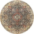 thumbnail image 1 of Ahgly Company Indoor Round Traditional Reddish Brown Persian Area Rugs, 3' Round, 1 of 6