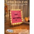 thumbnail image 2 of Tablero de fieltro ANPHSIN cambiable con luces LED de 10 x 10 pulgadas, rosa, 2 of 9