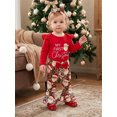 thumbnail image 5 of RUINIXCW Baby Girls Christmas Outfit Long Sleeve Romper Print Pants Headband, 5 of 8