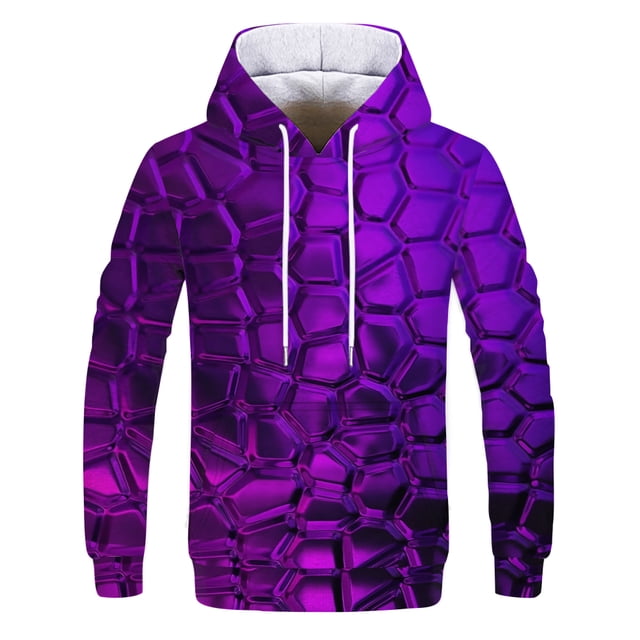 Hole Pattern Personality Creative 3D Printing Men's Hooded Sweatshirt Autumn and Winter Colorful Fashion Pullover Hoodie