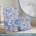 thumbnail image 3 of Kuiaobaty Vintage Flower Print Reclining Sofa Slipcover with Pocket Breathable Recliner Chair Cover Large Reclining Slipcover Washable Recliner Couch Cover for Living Room, 3 of 8