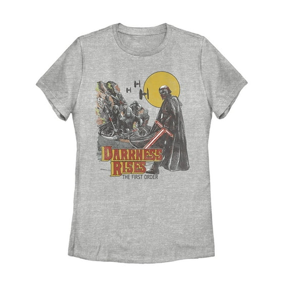 Women's Star Wars: The Rise of Skywalker Kylo Ren Darkness Rises Graphic Tee Athletic Heather X Large