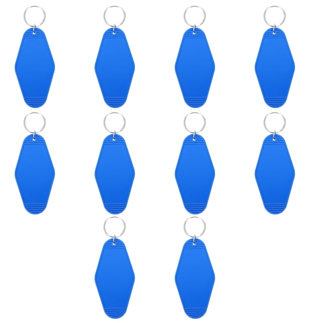 Miangastore 10Pcs Plastic Key Labels Key Chain ID Name Tags Key Identifiers for Luggage Bag