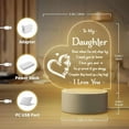 thumbnail image 6 of Daughter Night Light to my Daughter from Dad, Daughter Lamp gifts for Daughter from Dad, Daughter Birthday, Christmas, Graduation, Thanksgiving gifts, Father and Daughter Led Lamp, Clear, 6 of 7