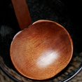 thumbnail image 3 of Cucharas de madera 4 piezas Cucharas de tortuga Cucharas de servir de madera natural con mango largo para gachas Sopa Ramen Olla caliente Restaurante Cocina Marrón JAMW Sencillez, 3 of 5