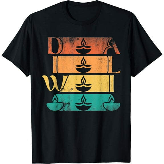 t-shirt Diwali Light Festival Diya Lamp Deepavali T-Shirt mens，black，women，funny，journey，Crew Neck, Short Sleeve,custom clothing patterns.gift