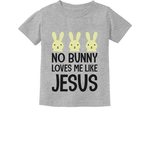 Tstars Boys Unisex Easter Holiday Shirts No Bunny Loves Me Like Jesus Kids Happy Easter Party Shirts Easter Gifts for Boy Toddler Kids T Shirt