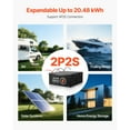 thumbnail image 3 of KFFKFF 24V 200Ah LiFePO4 Lithium Battery, Built-in 100A BMS, Deep Cycle Lithium Rechargeable Battery with Low Temperature Protection, 4000+ Cycles, Max. 5120Wh, 3 of 9