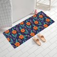 thumbnail image 2 of Pioneer Flower Floral Print Pattern Bathroom Rugs Mat, Non Slip Microfiber Bathroom Rug with Rubber Backing, Soft Mats for Bathroom Floor Tub Shower, 24"x60", 2 of 5