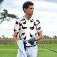 thumbnail image 6 of Balery Funny Chicken Printed Men’s Short Sleeve Polo Shirt, Midweight Men's Shirt,Golf Polo shirts -XX-Large, 6 of 9