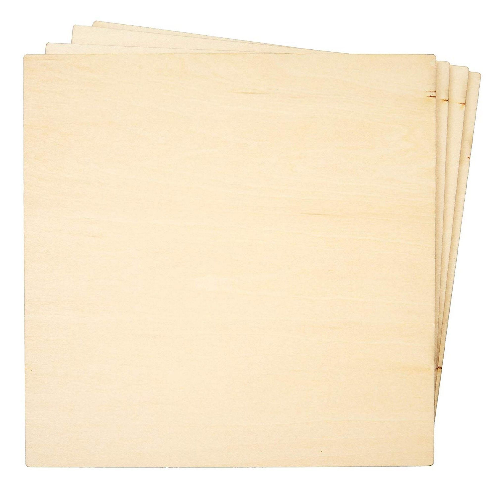 8Pack Square Basswood Plywood Thin Sheets for Wood Burning, 6 inches